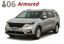 ARMORED MINIVAN, up to 6 passengers with luggage